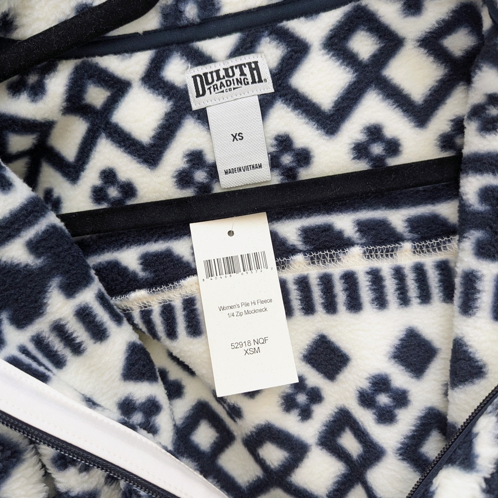 NWT Duluth Women's Pile Hi Fleece 1/4 Zip Mockneck XSmall Winter Hoodie Pullover - Picture 10 of 11